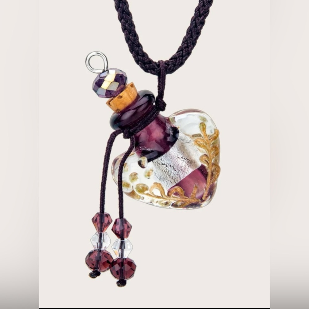 New Heart Shaped Perfume Bottle Necklace